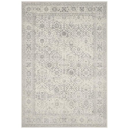 Safavieh 6 ft.7 in. x 9 ft.2 in. Carnegie Power Loomed Medium Rectangle Area Rug Cream & Dark Grey CNG691K-6